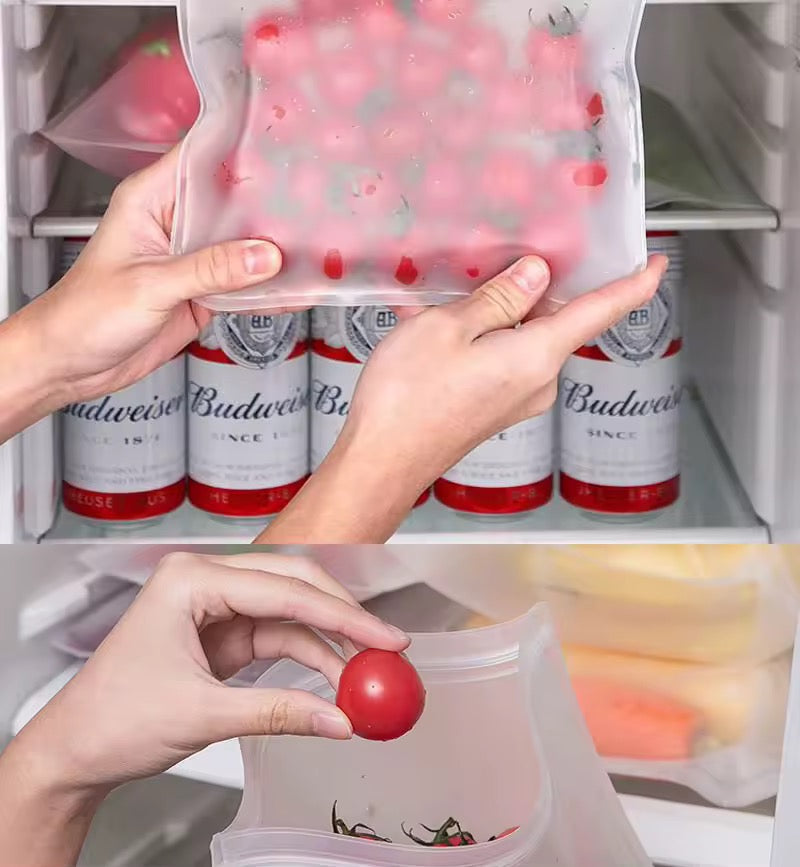 Sacs de stockage réutilisables des aliments en silicone