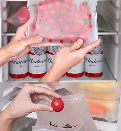 Sacs de stockage réutilisables des aliments en silicone